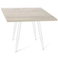 Диван Стол SHT-TU14/80/80 ЛДСП белый муар/дуб выбеленный