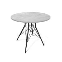 Стол SHT-TU2-1/90 ЛДСП черный муар/бетон Чикаго светло-серый в гостиную