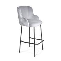 Стул барный Sheffilton SHT-ST39-1/S29 серое облако/черный муар