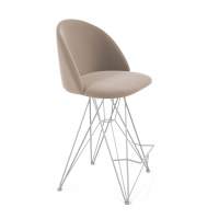 Стул полубарный Sheffilton SHT-ST35/S66-1 латте/хром лак