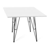 Стол SHT-TU10/80/80 ЛДСП черный муар/белый