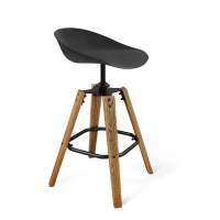 Стул барный SHT-ST19/S93 черный/браш.коричневый/черный муар