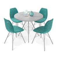 Обеденная группа Sheffilton SHT-DS234 бет.чикаг.свет.-сер./голуб.лаг./хром/лак