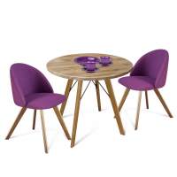 Стол со стульями Sheffilton SHT-DS71 Ягодное варенье/Светлый орех/Дуб тортуга