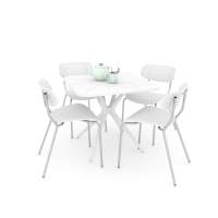 Обеденная группа SHT-DS129 белый/хром лак