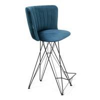 Стул барный SHT-ST36-1/S66 тихий океан/чёрный муар