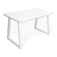Стол SHT-T40/130-160 белый глянцевый/белый