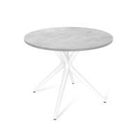 Стол SHT-TU30/90 ЛДСП белый/бетон Чикаго светло-серый в гостиную