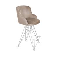 Стул полубарный SHT-ST39/S66-1 латте/хром лак