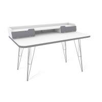 Стол рабочий Sheffilton SHT-TU10/TT31 120/65 ЛДСП хром лак/белый шагрень/серый Стол рабочий Sheffilton SHT-TU10/TT31 120/65 ЛДСП хром лак/белый шагрень/серый