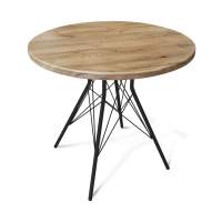 Стол SHT-TU2-1/80 МДФ черный/дуб тортуга в гостиную