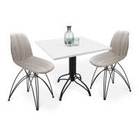 Обеденная группа SHT-DS116 лунный камень/белый/черный муар