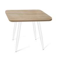 Стол SHT-TU14/60/60 ЛДСП белый муар/дуб сонома в гостиную