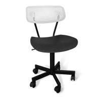 Стул подъемно-поворотный SHT-ST85/S121М белый/черный/черный муар