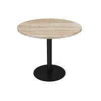 Стол Sheffilton SHT-TU43/TT 80 МДФ черный муар/дуб сонома светлый