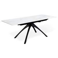 Стол раскладной Sheffilton SHT-T76 белый мрамор/черный