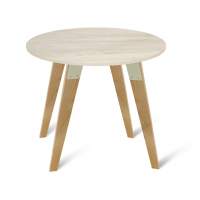 Диван Стол SHT-TU16/80 ЛДСП прозрачный лак/дуб беленый