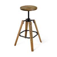 Стул барный SHT-ST16/S93 браш.коричневый/черный муар