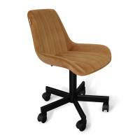 Стул подъемно-поворотный SHT-ST37/S120M горчичный/черный муар