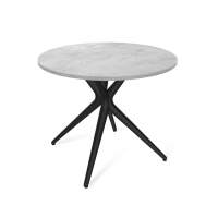 Стол SHT-TU30/90 ЛДСП черный/бетон Чикаго светло-серый в гостиную