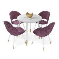 Обеденная группа Sheffilton SHT-DS237 сосна касцина/вишн. джем/бел.муар/зол.