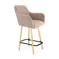 Стул полубарный Sheffilton SHT-ST38-1/S94-1 латте/прозрачный лак/черный муар