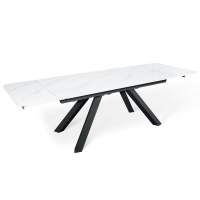 Стол раскладной Sheffilton SHT-T77 белый мрамор/черный