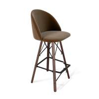 Стул барный SHT-ST35/S80 кофейный ликер/темный орех/черный