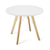 Стол SHT-TU9/80 МДФ прозрачный лак/белый шагрень в гостиную