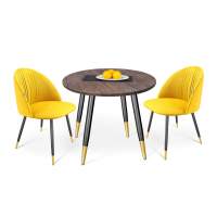 Обеденная группа SHT-DS167 палисандр/импер. желт./черн. муар/золото