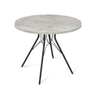 Стол SHT-TU34-P/80 МДФ черный муар/бетон светлый в гостиную