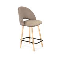 Стул полубарный SHT-ST34-1/S94-1 латте/прозр. лак/черный муар