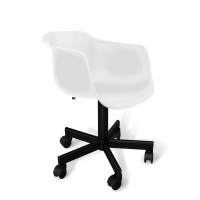 Стул подъемно-поворотный SHT-ST31/S120M белый/черный муар