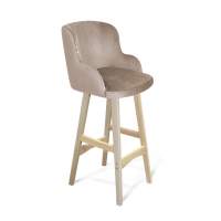 Стул барный SHT-ST39/S65 латте/прозрачный лак