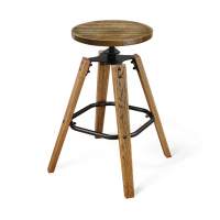 Стул полубарный SHT-ST16/S93 деревянный браш.коричневый/черный муар