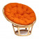 Кресло "PAPASAN ECO" P115-1/SP STD / c подушкой, ремешками /Natural (натуральный), ткань Оранжевый, С 23