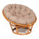 Кресло "PAPASAN" 23/01 W /с подушкой/Cognac (коньяк), экошерсть Коричневый, 1811-5