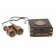 Бинокль в деревянной подарочной коробке с компасом и латунным декором Secret De Maison( mod. 48366 )латунь/дерево/кожа, 8х15х14см, античная медь/коричневый