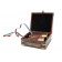 Бинокль в деревянной подарочной коробке с компасом и латунным декором Secret De Maison( mod. 48366 )латунь/дерево/кожа, 8х15х14см, античная медь/коричневый