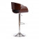 Барный стул LANDO (mod.4036)металл/дерево/экокожа, 59х51х93-114 см, высота сиденья 62-83 см, черный/орех/хром
