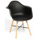 Кресло CINDY (EAMES) (mod. 919)дерево бук/металл/сиденье пластик, 60*62*79см, черный/black with natural legs