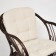 ТЕРРАСНЫЙ КОМПЛЕКТ " NEW BOGOTA " (2 кресла + стол) /с подушками/ротанг, кресло 61х67х78,5 см, диаметр стола 50см, walnut (грецкий орех)