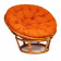 Кресло "PAPASAN" 23/01 W /с подушкой/Cognac (коньяк), ткань Оранжевый, С 23