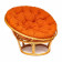 Кресло "PAPASAN" 23/01 W /с подушкой/Honey (мед), ткань Оранжевый, С 23