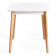 Стол обеденный раскладной Claireдерево гевея, МДФ, 110+30 x 75 x 75см, White (Белый) / Natural (натуральный)