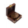 Компас в деревянной подарочной коробке Secret De Maison ( mod. 11151 )латунь/дерево манго, 8х7х4см, античная медь/коричневый