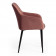 Кресло BREMO (mod. 708)ткань/металл, 58х55х83 см, высота до сиденья 48 см, коралловый barkhat 15 /черный
