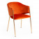Кресло KRONOS (mod. 8158)металл/вельвет, рыжий/золотые ножки, G062-24