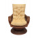 Кресло-качалка "ANDREA Relax Medium" /с подушкой/74х82х100 см, Pecan Washed (античн. орех), Ткань рубчик, цвет кремовый