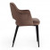Кресло VALKYRIA (mod. 711)ткань/металл, 55х55х80 см, высота до сиденья 48 см, коричневый barkhat 12/черный